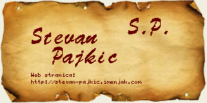 Stevan Pajkić vizit kartica